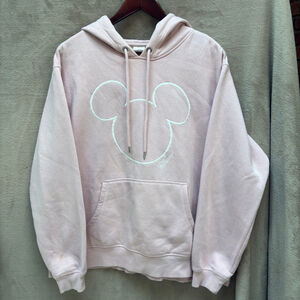 Women's H&M Disney Hoodie Size L Powder Pink